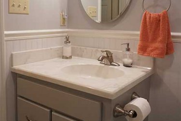 Click to enlarge double bathroom remodeling project