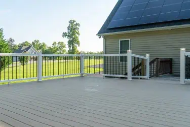 Deck and Carport Building facing from above