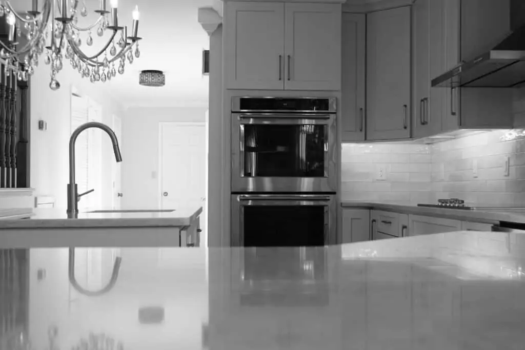 Lynchburg Kitchen Remodel Countertop in black and white