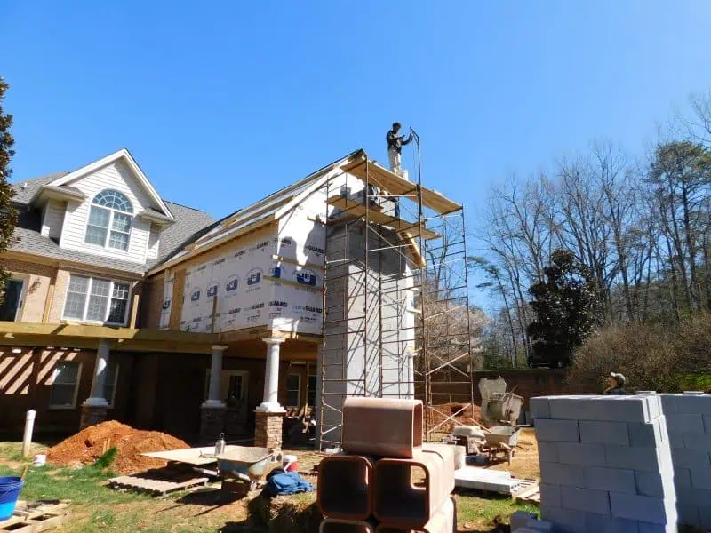 Fireplace for Home Addition is almost completed
