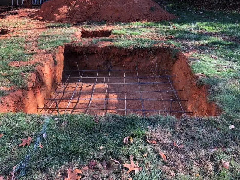Footer for Chimney started