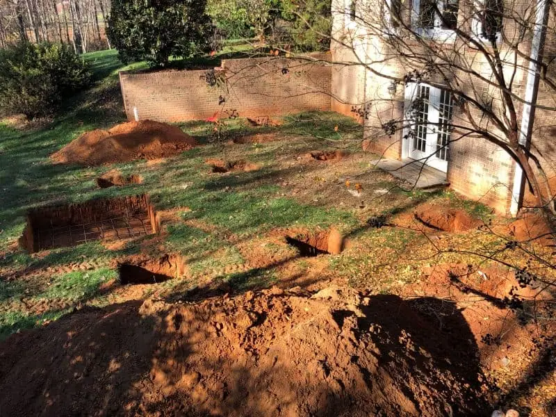 Footers for Home Addition started