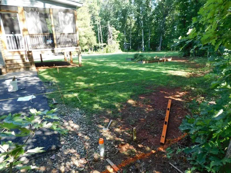 Laying out the next building before excavation
