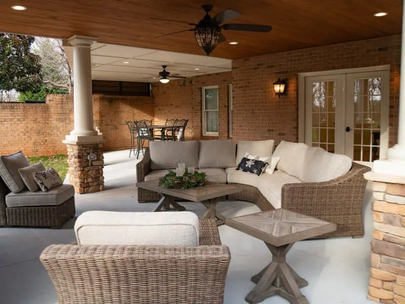 Left side of Underneath Sunroom Addition