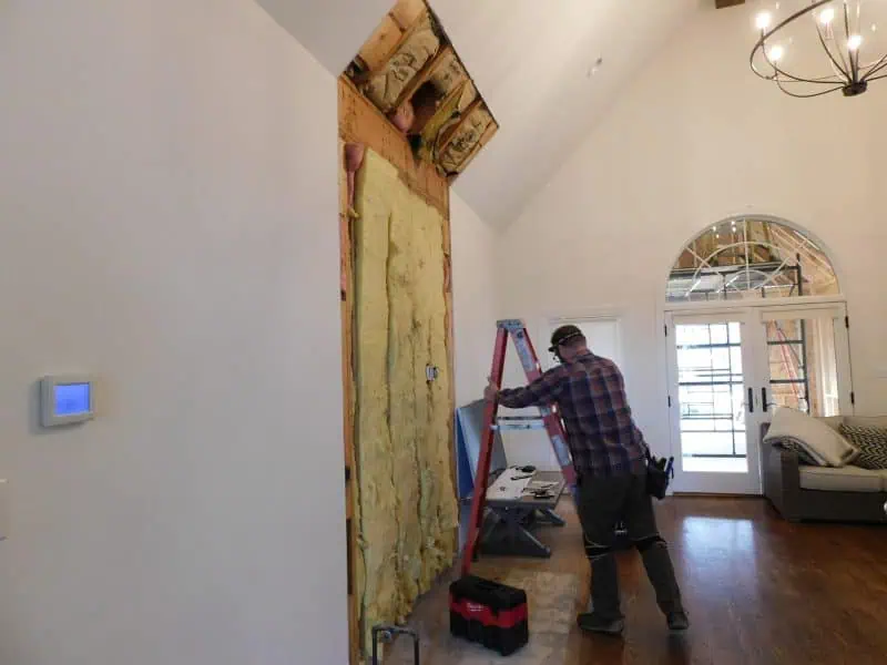 Removal of existing Gas Fireplace and Entrance to Sunroom