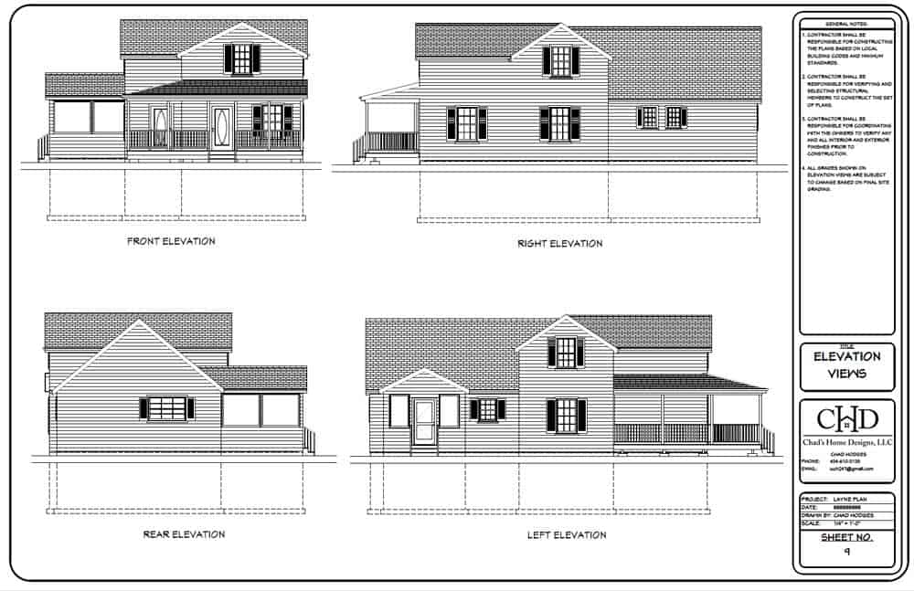 Architectural drawings for whole home renovation