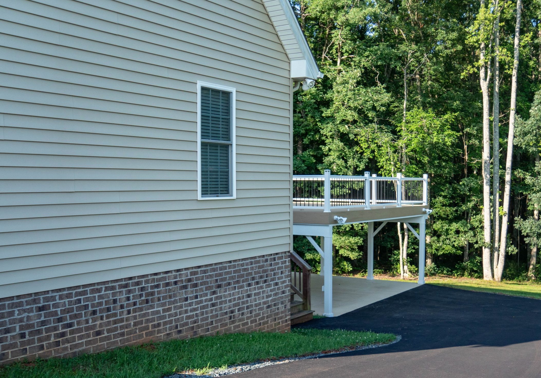 Deck and Carport Build from driveway entrance