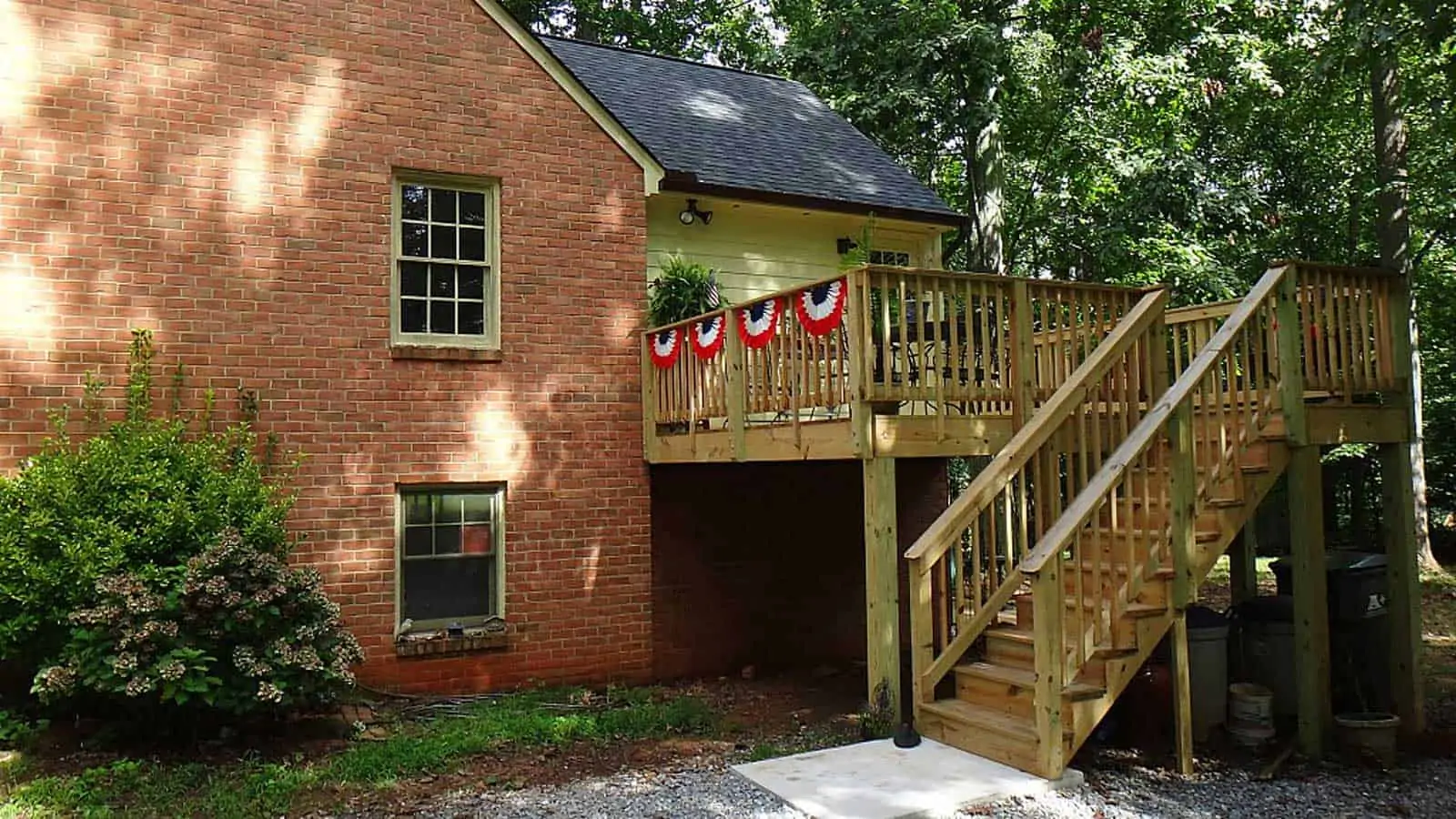 Home addition with new deck in Forest, VA