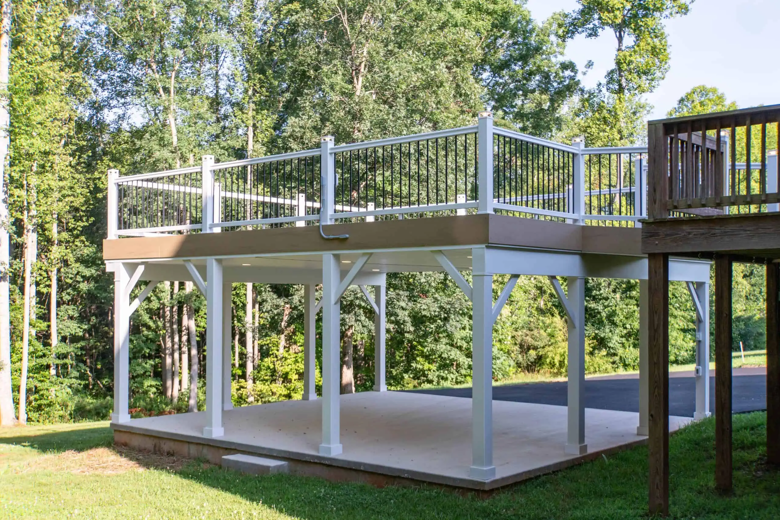Deck and Carport Build with Scenic Background