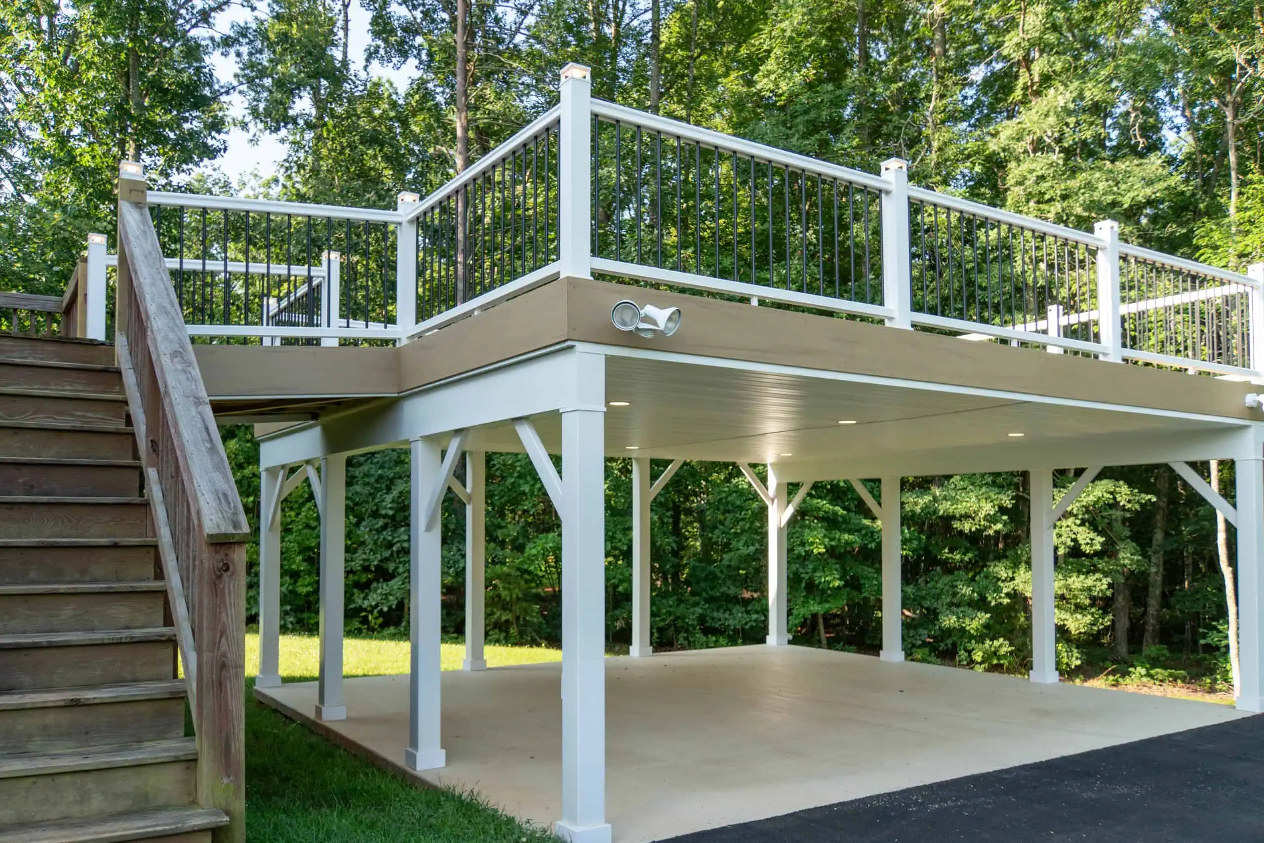 Deck Build from under Carport