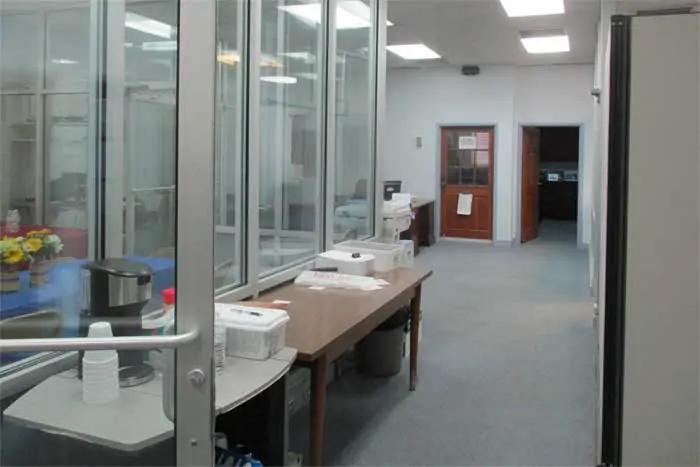 Farmer's Bank offices before renovation looking toward the front