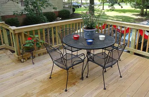 Treated wood deck in Forest, VA