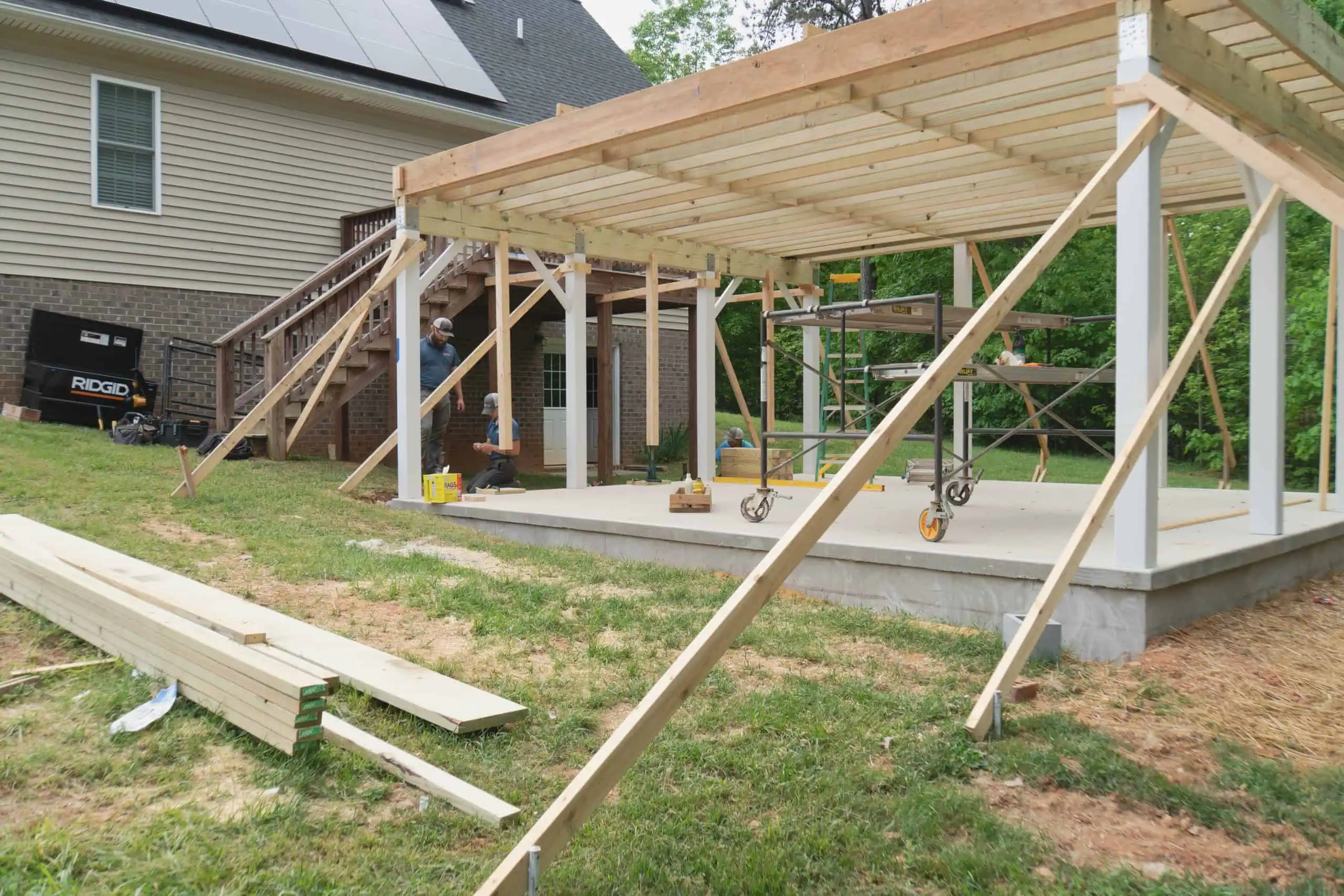 Stabilizing the Constructing of the Deck and Carport
